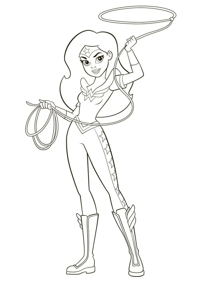 Desenhos de Desenho DC Super Hero Girls Wonder Woman para colorir