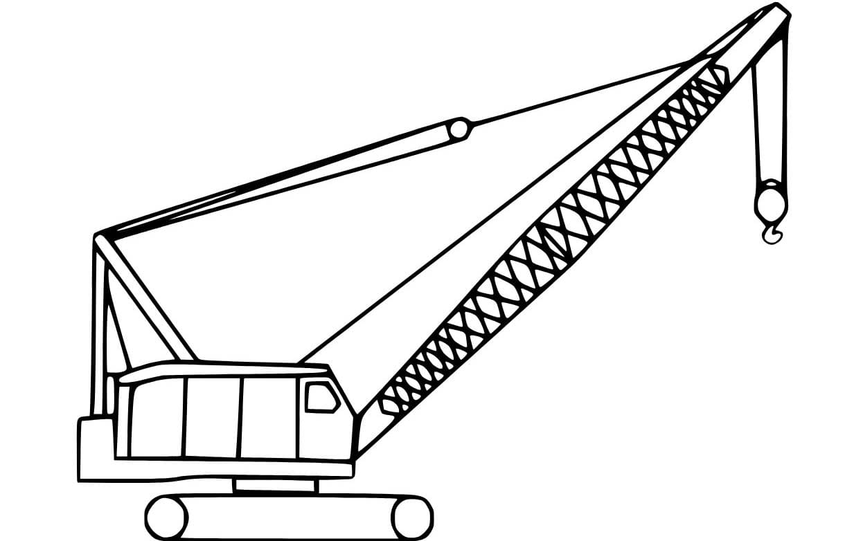 Desenhos de Desenho Guindaste básico em crianças para colorir
