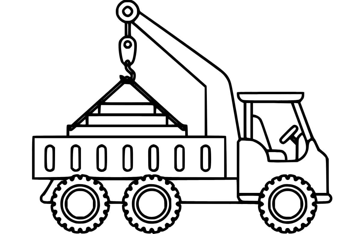 Desenhos de Desenho Guindaste grátis para crianças para colorir