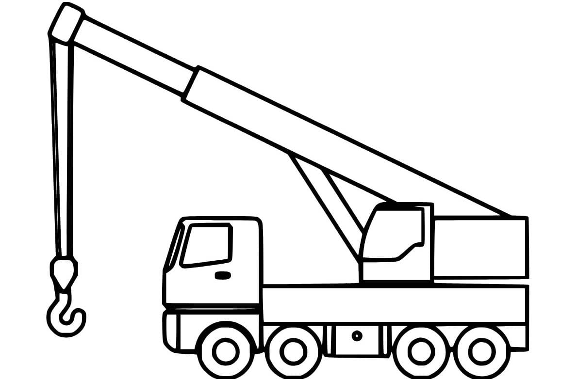 Desenhos de Desenho Guindaste impressão gratuita para colorir