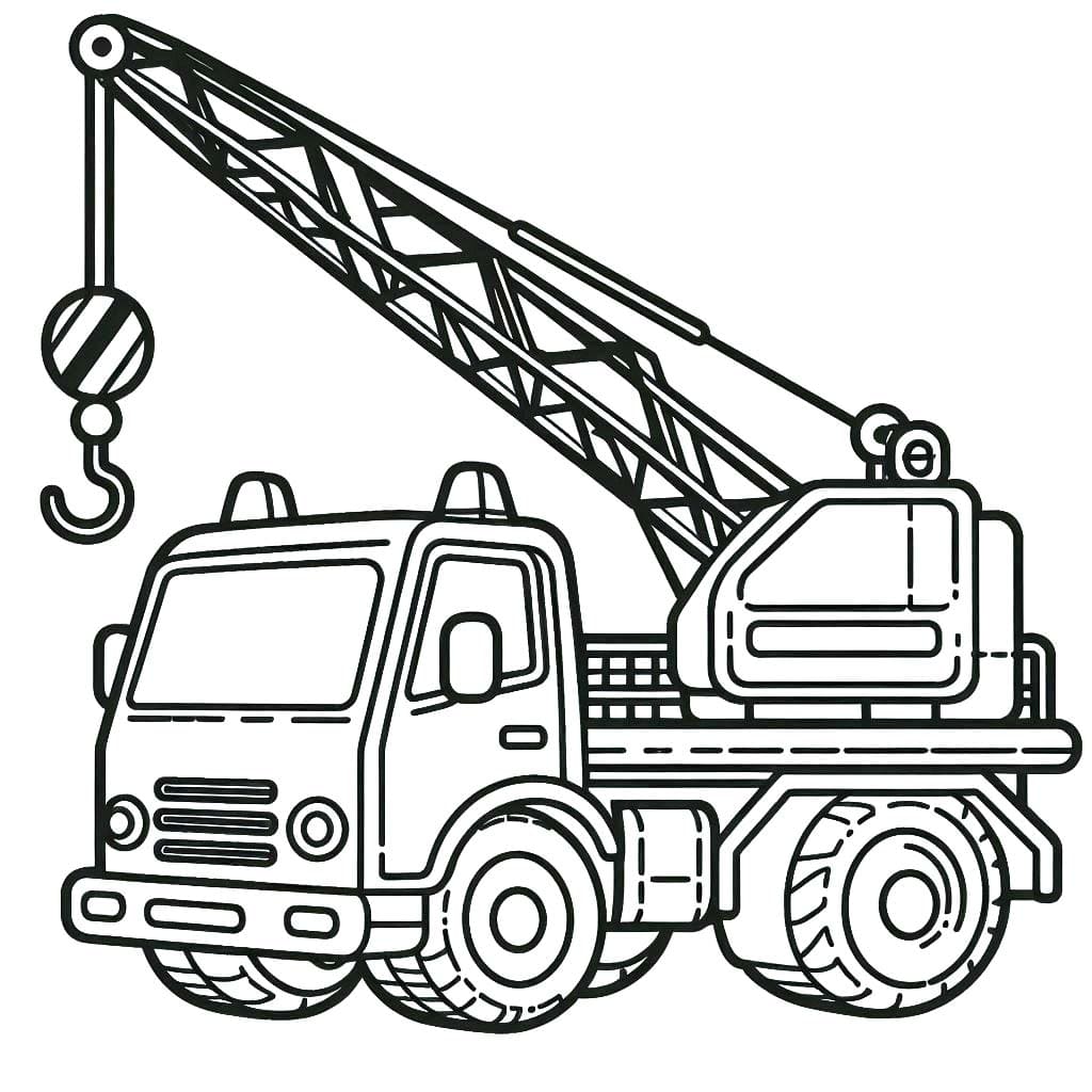 Desenhos de Desenho Guindaste impressão para colorir