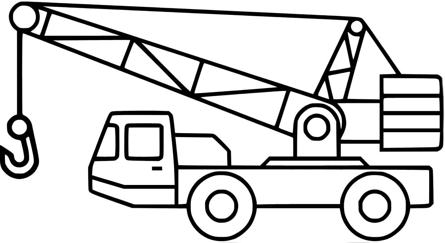 Desenhos de Desenho Guindaste imprimível para crianças para colorir