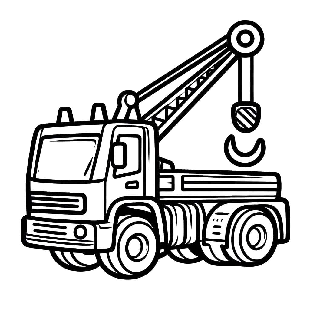 Desenhos de Desenho Guindaste muito básico para colorir