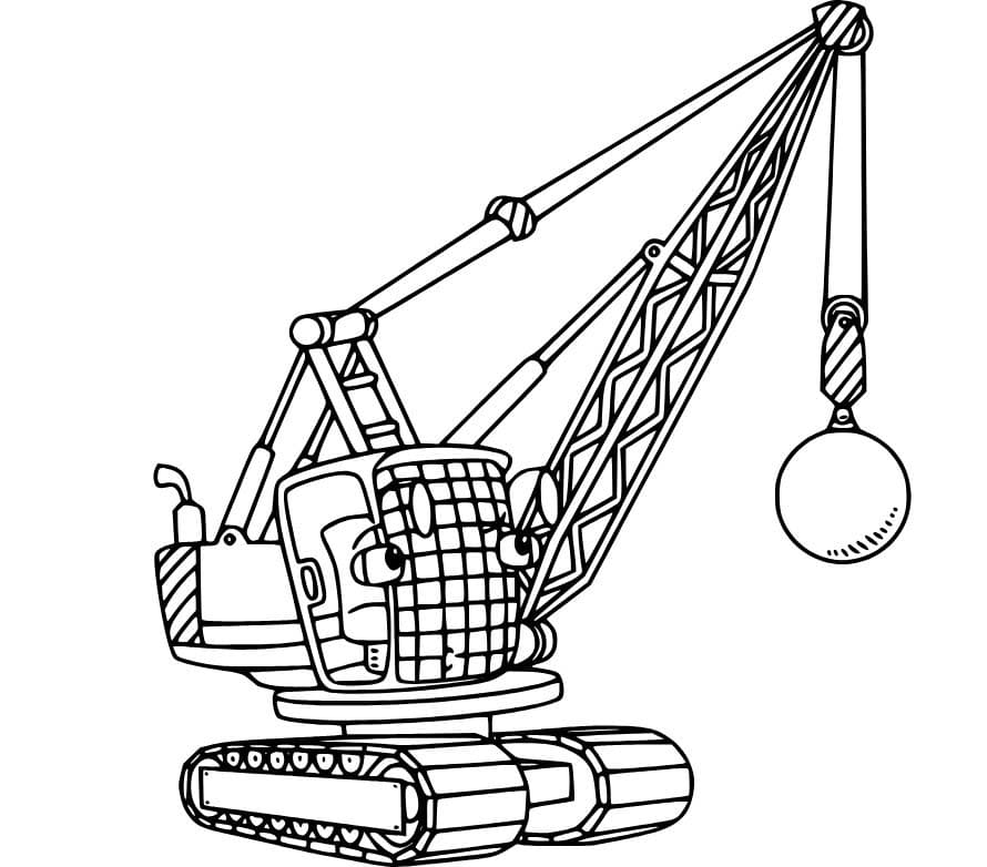 Desenhos de Desenho Guindaste para crianças para colorir