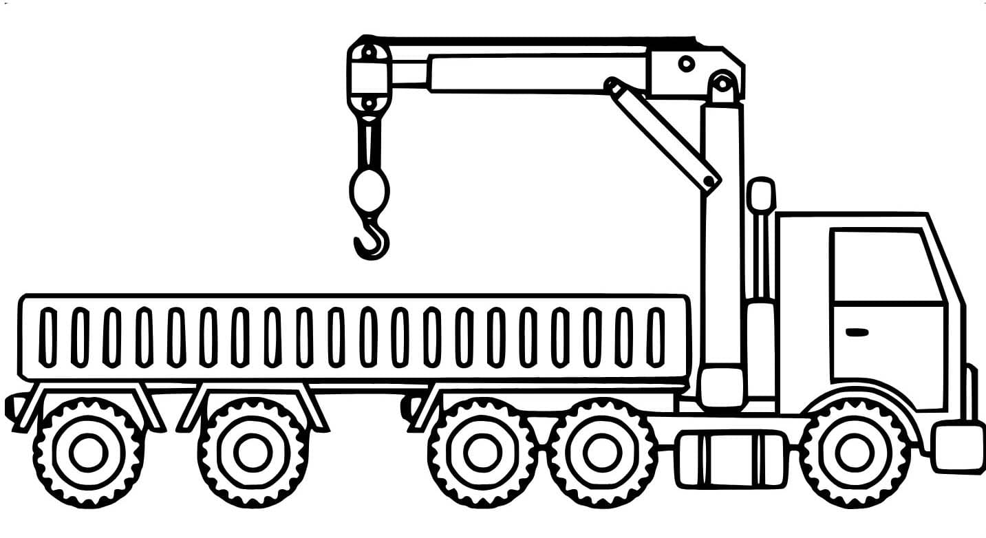 Desenhos de Desenho Guindaste simples em crianças para colorir