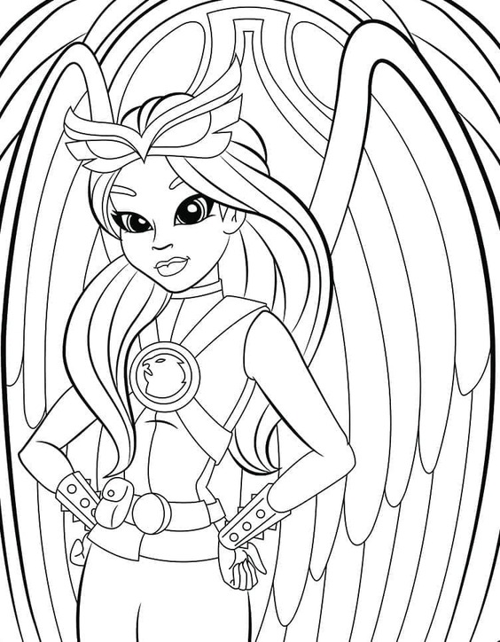 Desenhos de Desenho Hawkgirl de DC Super Hero Girls para colorir