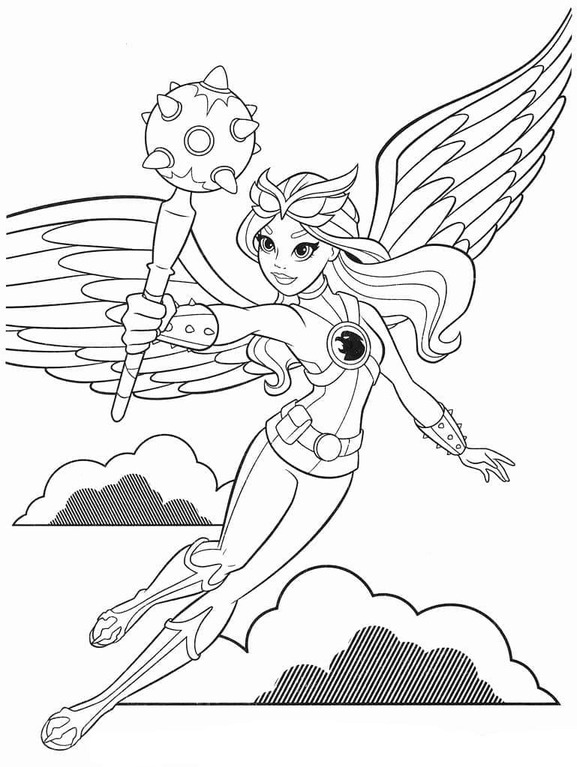 Desenhos de Desenho Hawkgirl em DC Super Hero Girls para colorir
