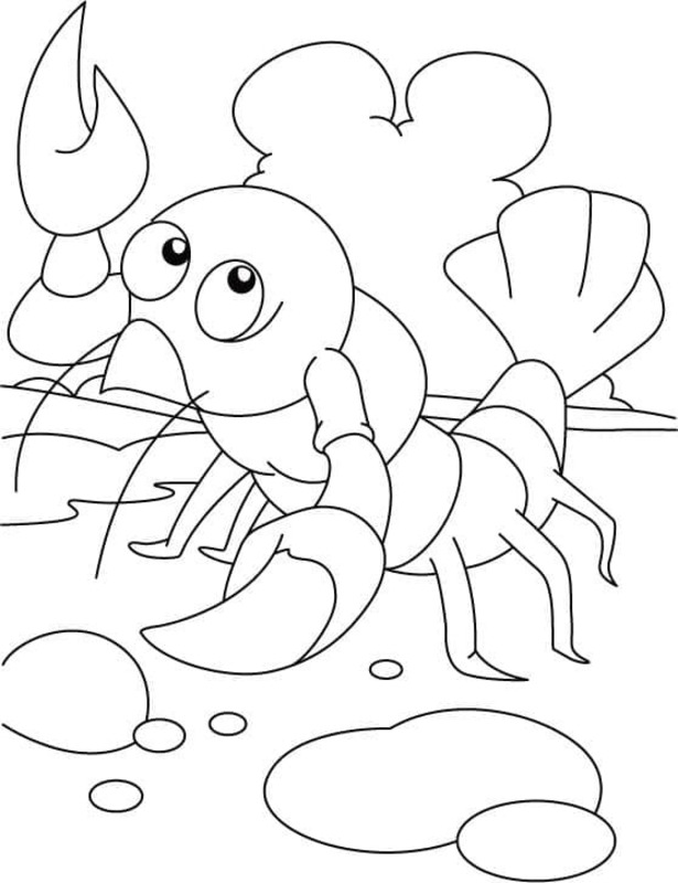 Desenhos de Desenho Lagosta fofo para colorir