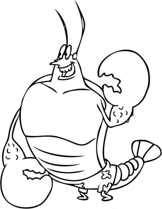 Desenhos de Desenho Lagosta forte para colorir