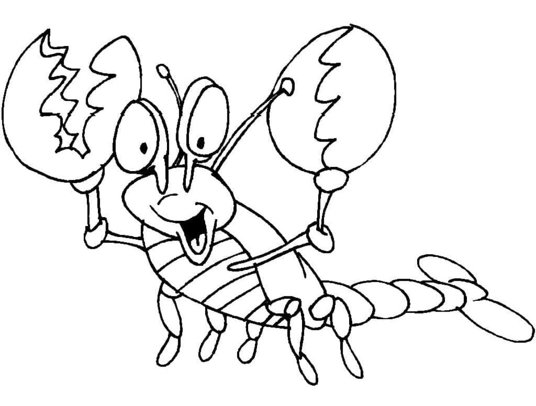 Desenhos de Desenho Lagosta muito fofo para colorir