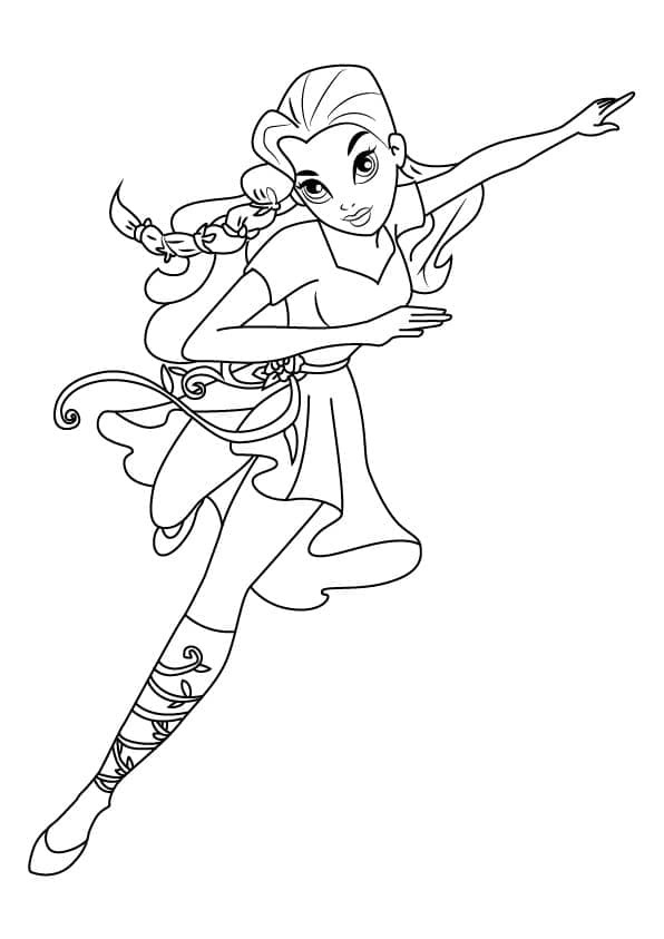 Desenhos de Desenho Poison Ivy em DC Super Hero Girls para colorir
