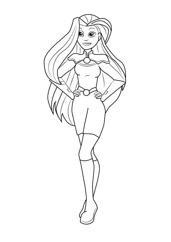 Desenhos de Desenho Starfire de DC Super Hero Girls para colorir