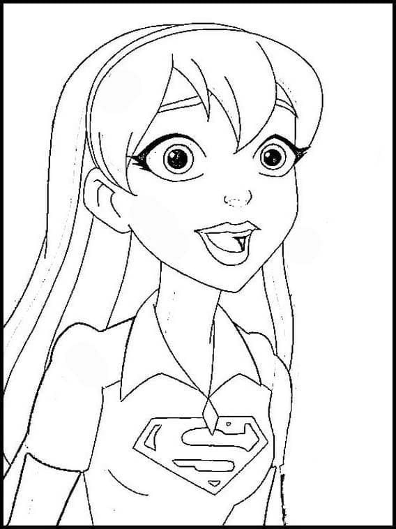 Desenhos de Desenho Supergirl DC Super Hero Girls para colorir