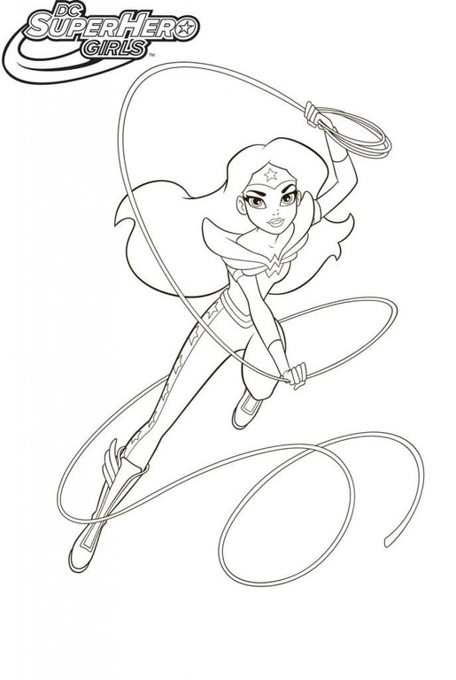 Desenhos de Desenho Wonder Woman de DC Super Hero Girls para colorir