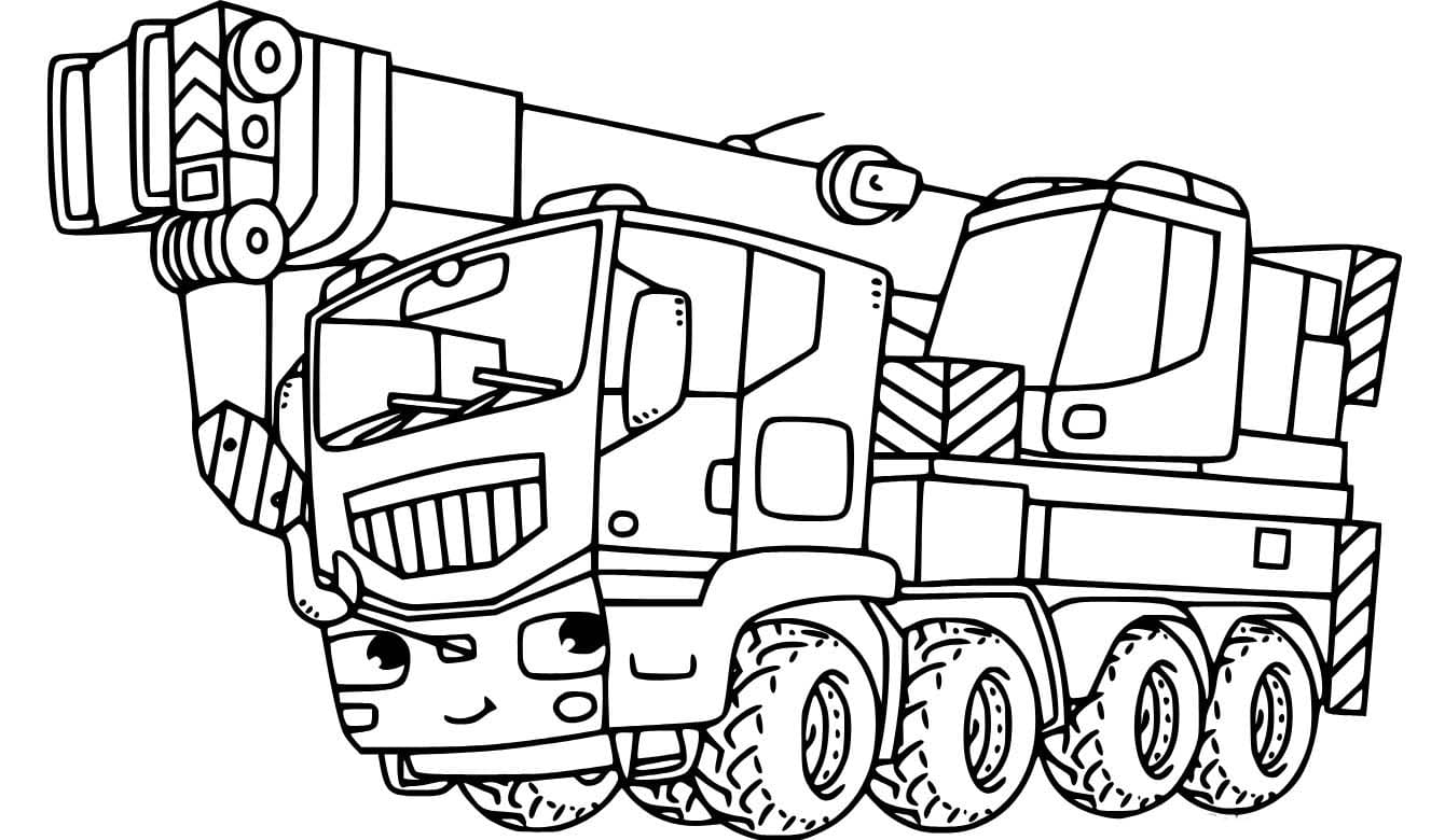 Desenhos de Desenho básico Guindaste para colorir
