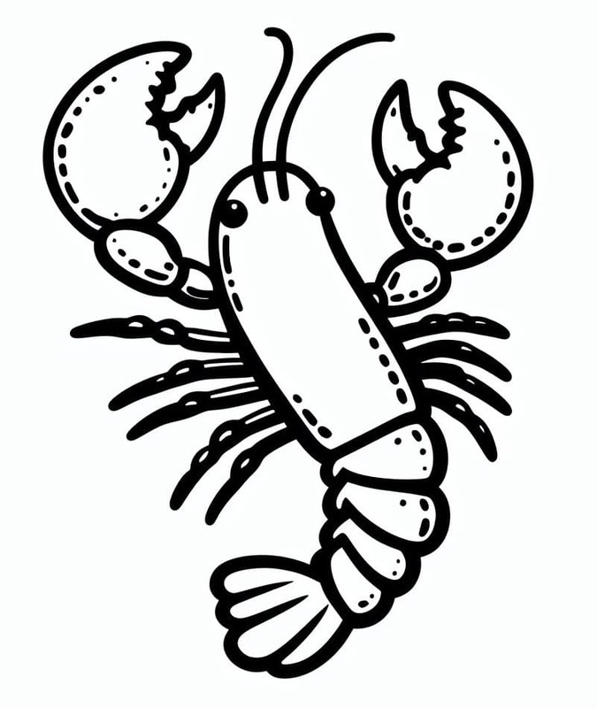 Desenhos de Desenho de Lagosta para colorir