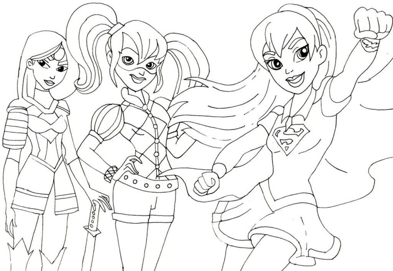 Desenhos de Desenho grátis DC Super Hero Girls para colorir
