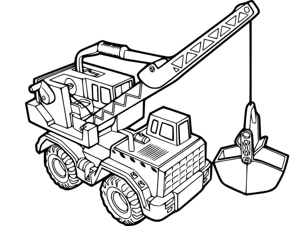 Desenhos de Desenho grátis Guindaste para colorir