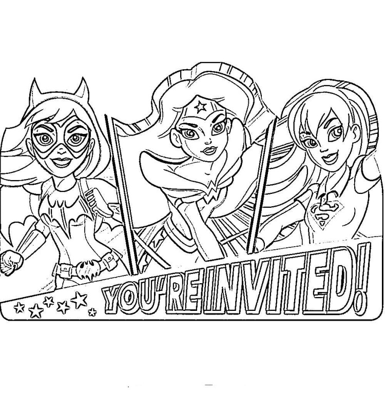Desenhos de Desenho gratuita de DC Super Hero Girls para colorir