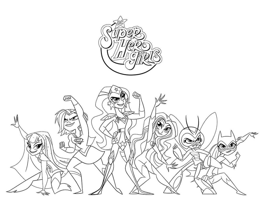 Desenhos de Desenho incrível DC Super Hero Girls para colorir