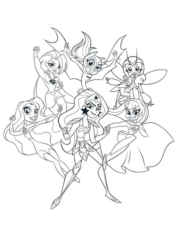Desenhos de Desenho legal DC Super Hero Girls para colorir