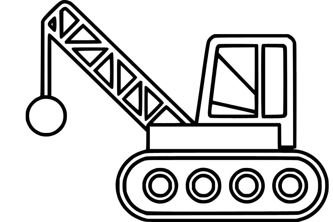 Desenhos de Desenho simples Guindaste para colorir