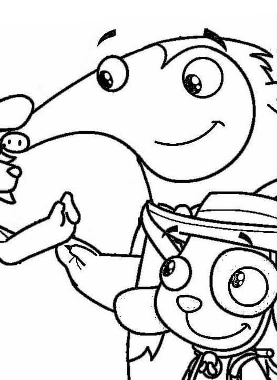 Desenhos de Doki básico grátis para colorir