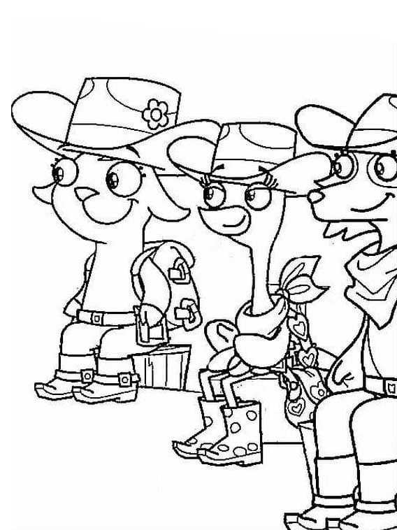 Desenhos de Doki simples grátis para colorir