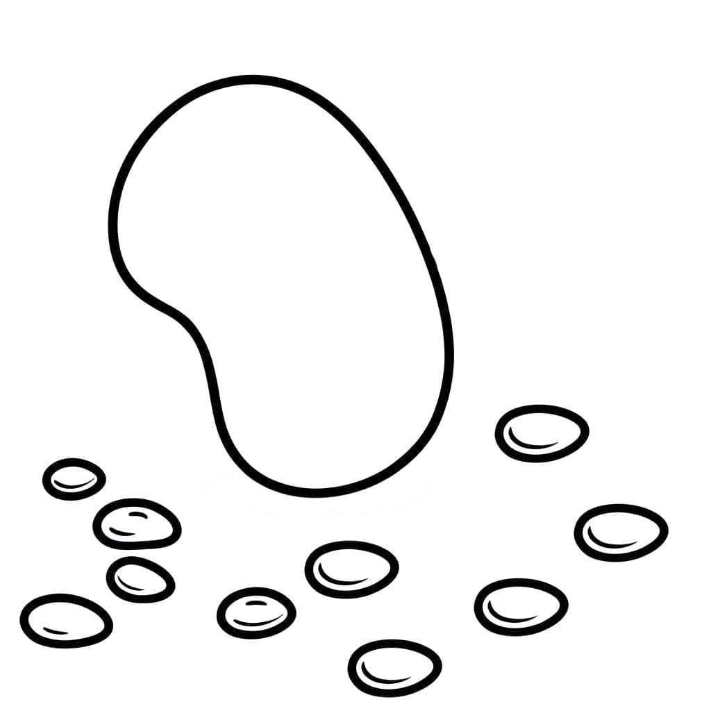 Desenhos de Feijão 2 para colorir