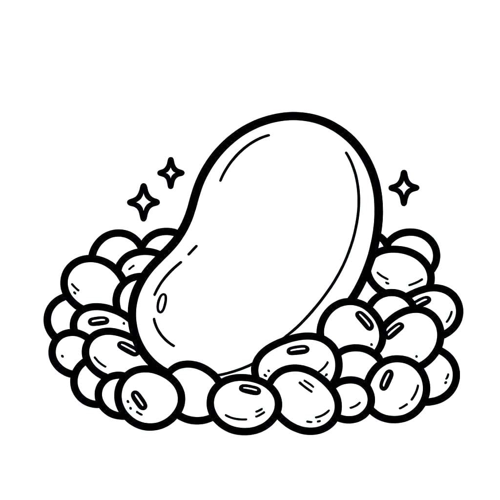 Desenhos de Feijão 4 para colorir