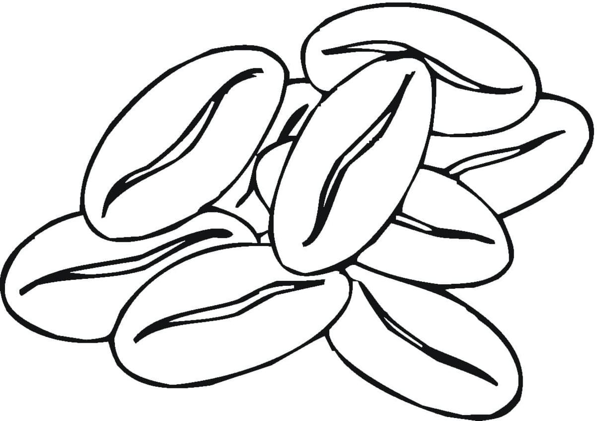Desenhos de Feijão impressão para colorir