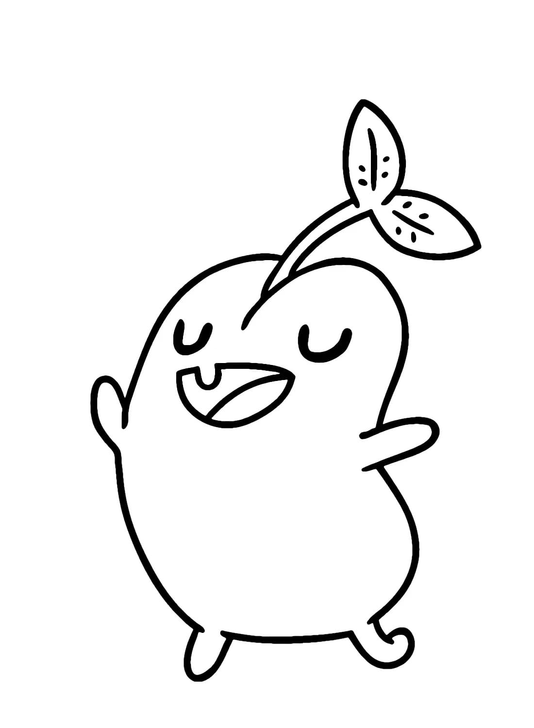 Desenhos de Feijão muito bonitinho para colorir