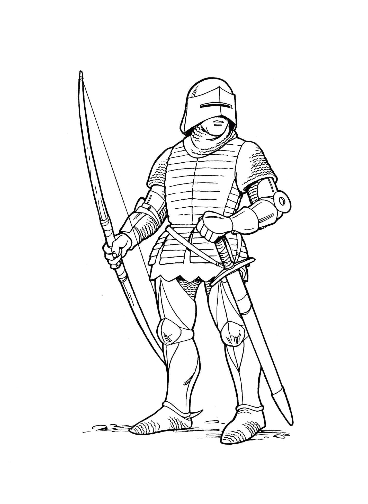 Desenhos de Guerreiro 6 para colorir