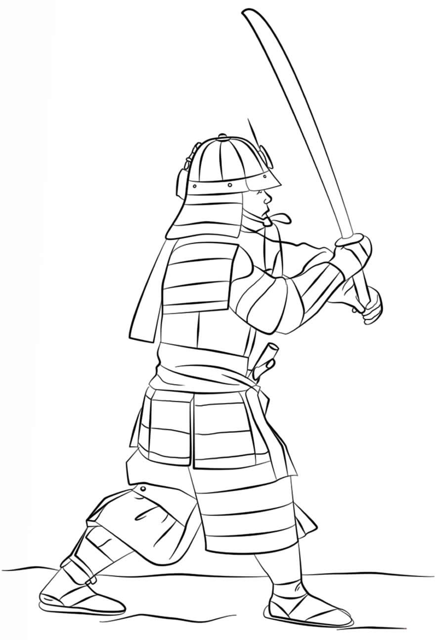 Desenhos de Guerreiro básico para colorir