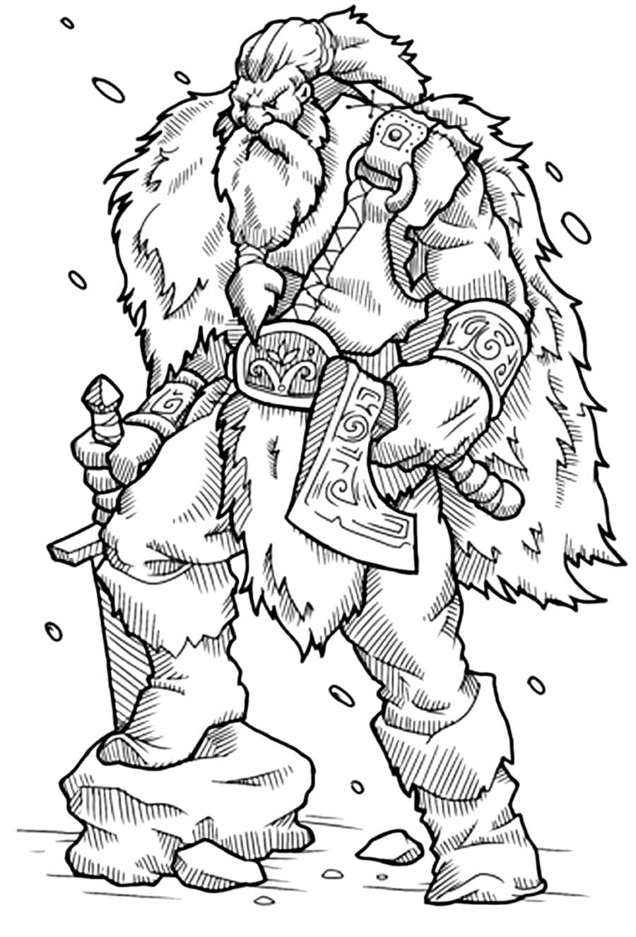 Desenhos de Guerreiro fácil para colorir