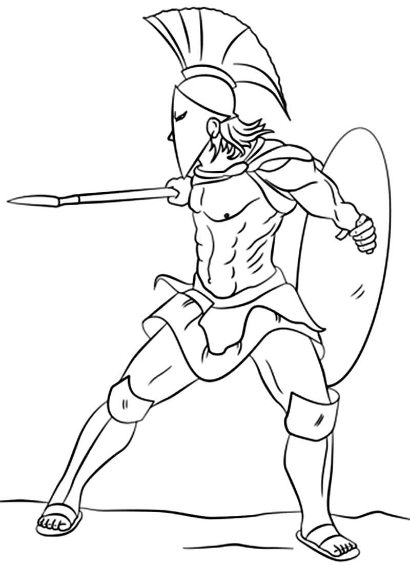 Desenhos de Guerreiro gratuita para colorir