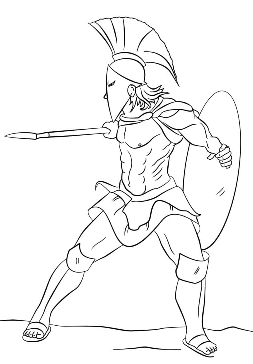 Desenhos de Guerreiro imprimível para colorir