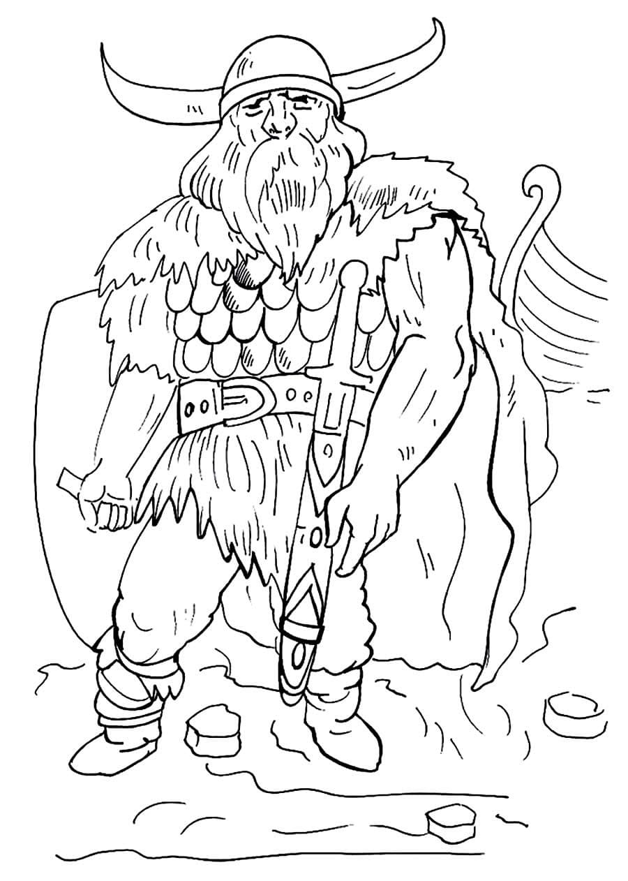 Desenhos de Guerreiro muito básico para colorir