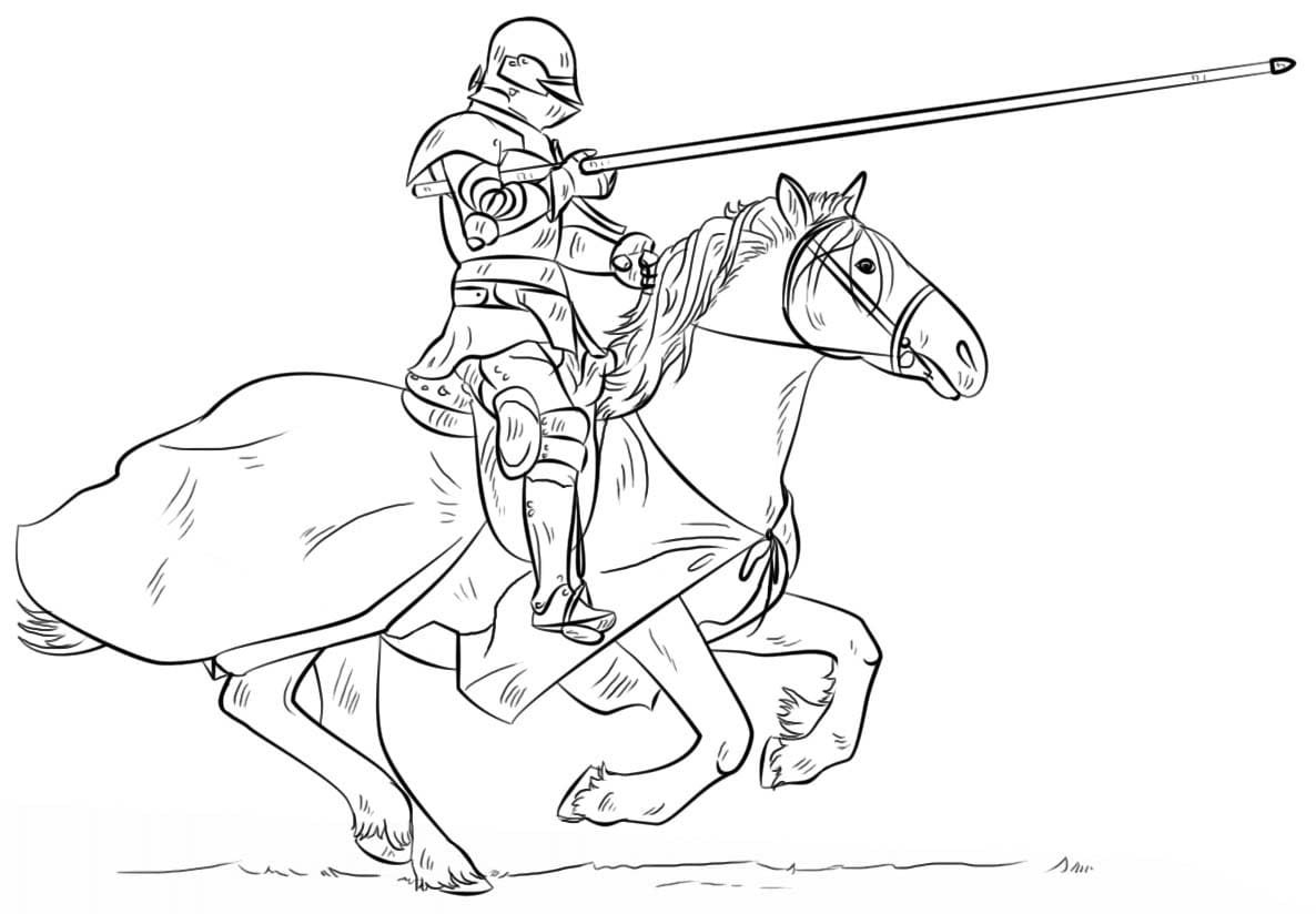 Desenhos de Guerreiro para crianças para colorir