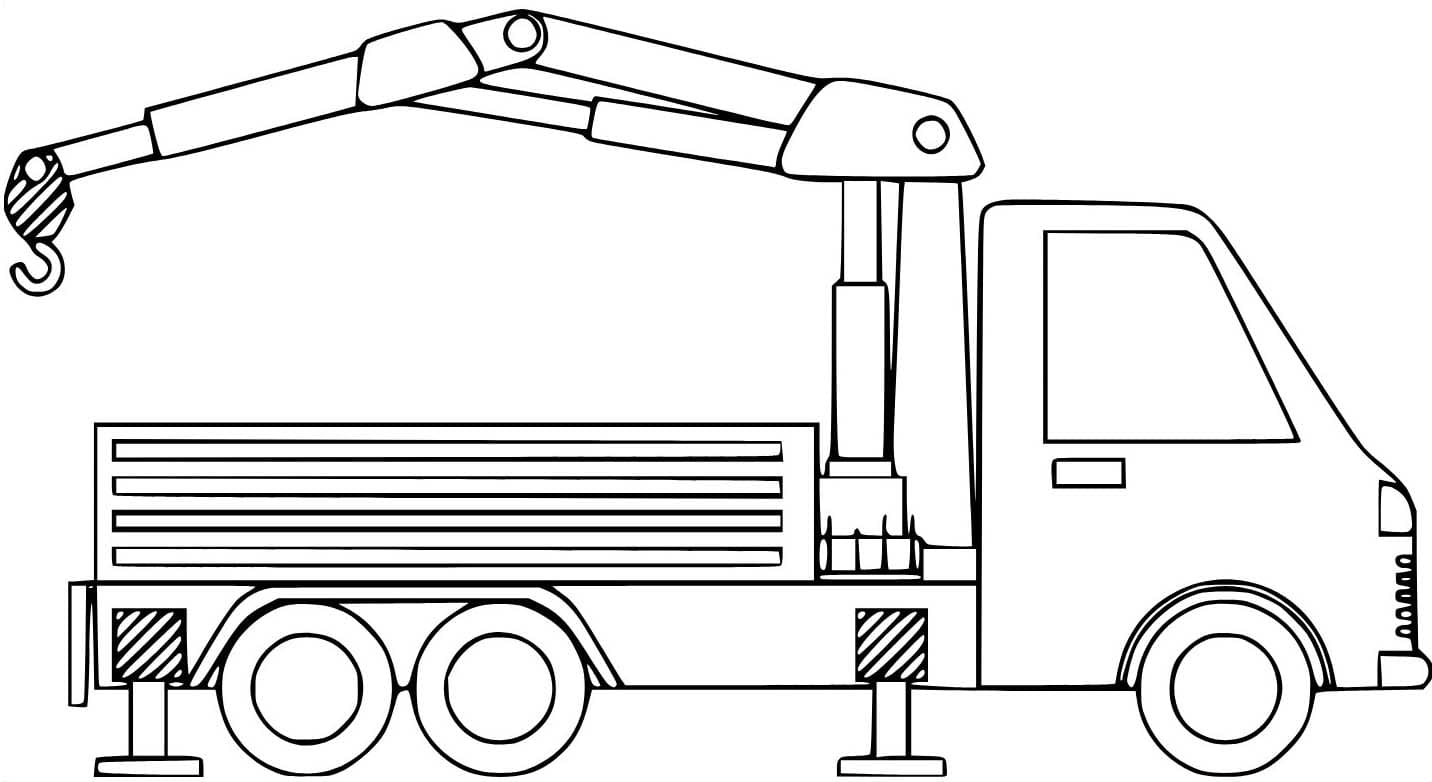 Desenhos de Guindaste 6 para colorir
