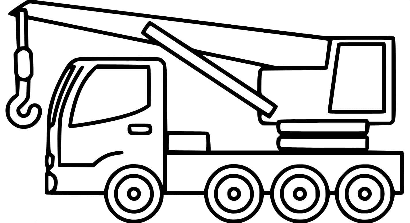 Desenhos de Guindaste fácil para colorir