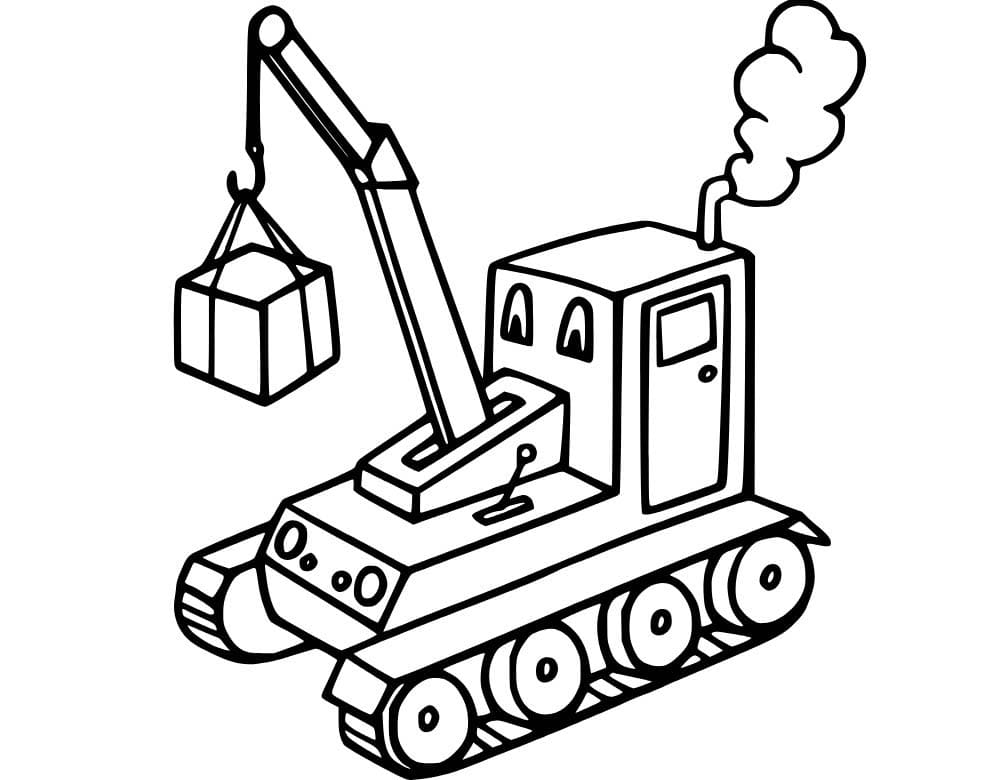 Desenhos de Guindaste grátis para crianças para colorir