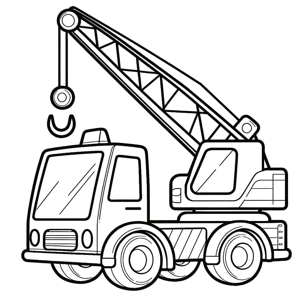 Desenhos de Guindaste muito básico para colorir