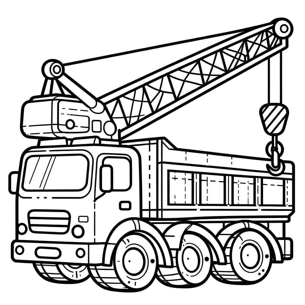 Desenhos de Guindaste muito fácil para colorir