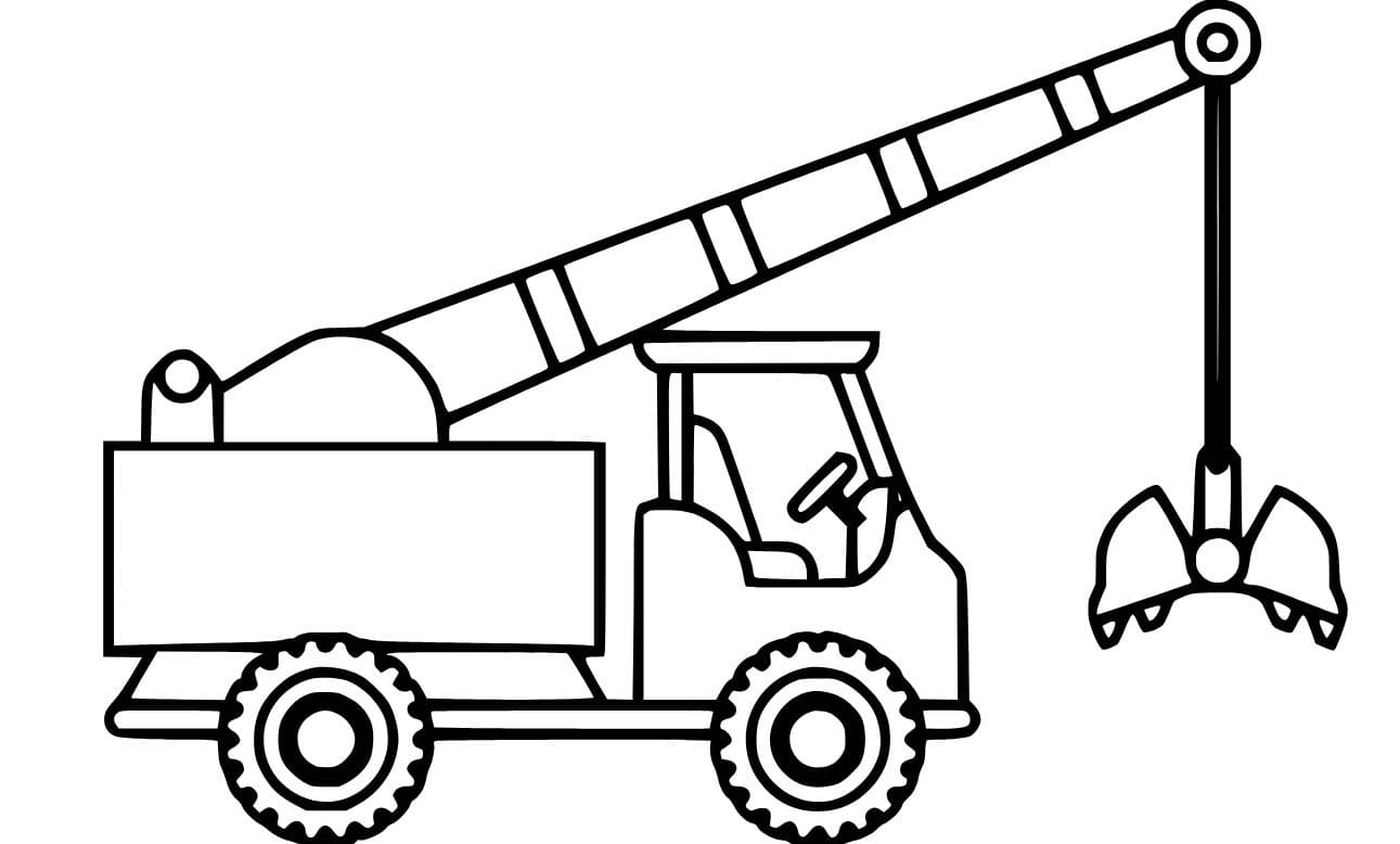 Desenhos de Guindaste muito simples para colorir