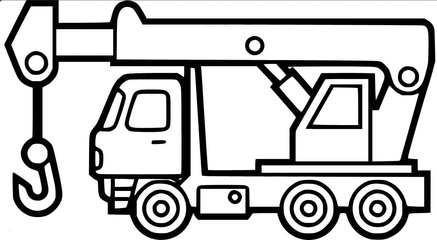 Desenhos de Guindaste simples em crianças para colorir