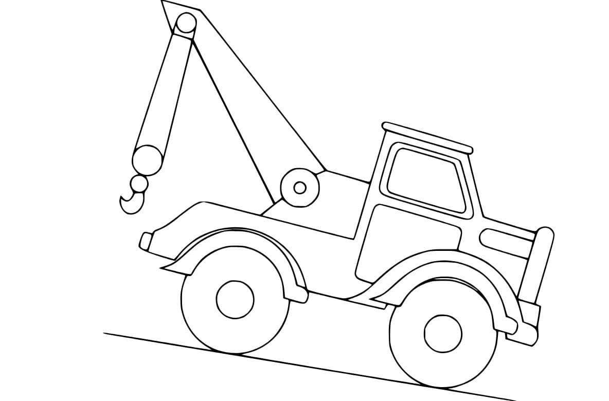 Desenhos de Guindaste simples para colorir