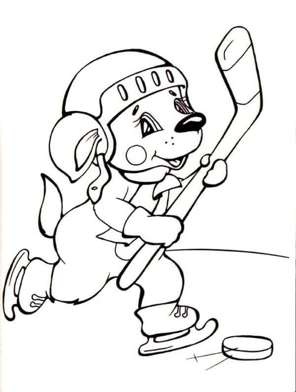 Desenhos de Hockey básico imprimível para colorir