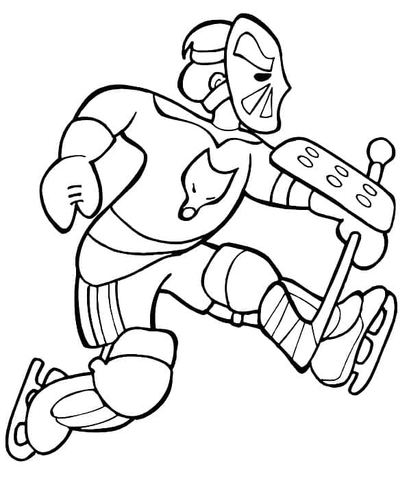 Desenhos de Hockey fácil grátis para colorir