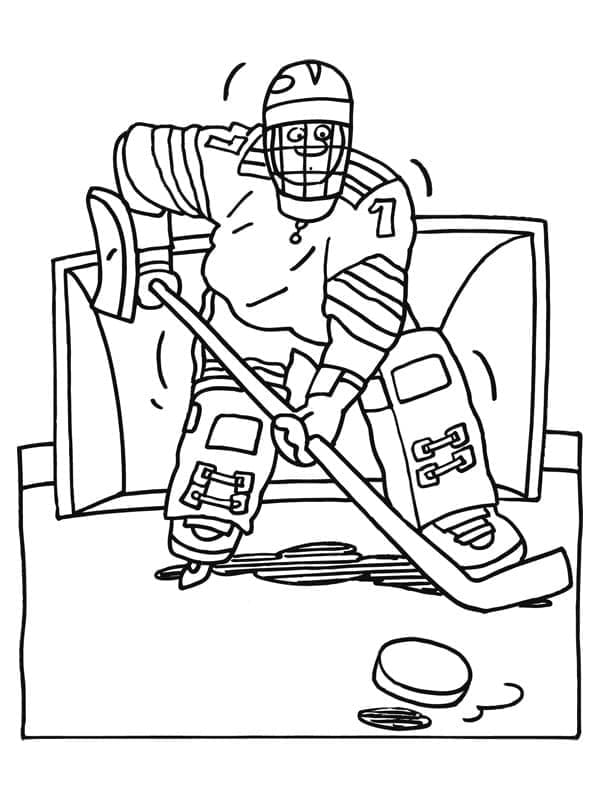 Desenhos de Hockey muito básico para colorir